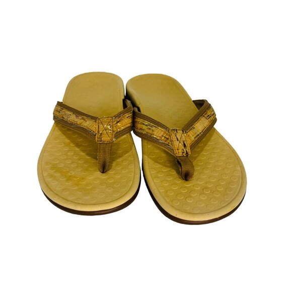 Vionic Tide II FLip FlopTan Gold Women's Orthotic Support Thong Sandals 6 Beach - Picture 3 of 8